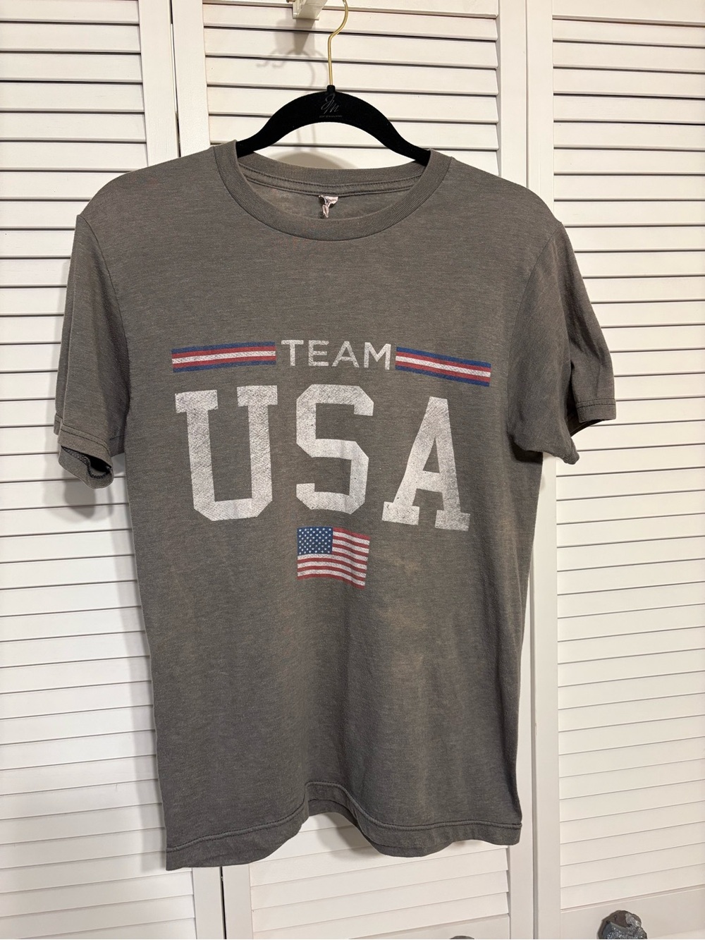 Authentic Vintage Early 90’s Team USA Gray Graphic Tee - Unbranded